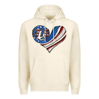 Tofu american flag heart Premium Hoodie - Jasminsmagicworld
