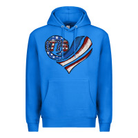 True Royal american flag heart Premium Hoodie - Jasminsmagicworld