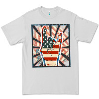 Dove Grey Freedom rock hand Premium Tee - FaDigitalArtStudio