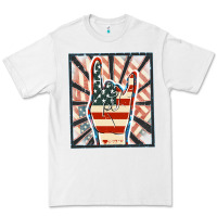 White Freedom rock hand Premium Tee - FaDigitalArtStudio