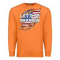 Carrot Let's Go Brandon Ripped Cloth with American Flag Premium Sweatshirt - Jasminsmagicworld
