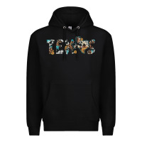 Black texas sunflower cowhide leopard texas map Premium Hoodie - Artiststas