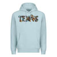 Blue Mist texas sunflower cowhide leopard texas map Premium Hoodie - Artiststas