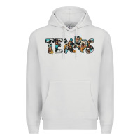 Dove Grey texas sunflower cowhide leopard texas map Premium Hoodie - Artiststas