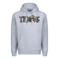 Heather Grey texas sunflower cowhide leopard texas map Premium Hoodie - Artiststas