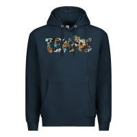 Navy texas sunflower cowhide leopard texas map Premium Hoodie - Artiststas