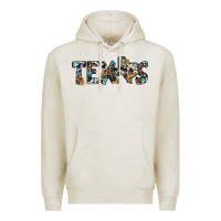 Oatmeal Heather texas sunflower cowhide leopard texas map Premium Hoodie - Artiststas