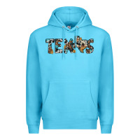 Ocean Blue texas sunflower cowhide leopard texas map Premium Hoodie - Artiststas