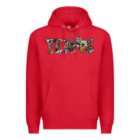 Red texas sunflower cowhide leopard texas map Premium Hoodie - Artiststas
