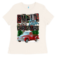 Bone Small Town Christmas Ladies Tee - FaDigitalArtStudio