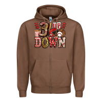 Chestnut three up three down baseball Zipper Hoodie - Jasminsmagicworld