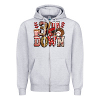 Heather Grey three up three down baseball Zipper Hoodie - Jasminsmagicworld