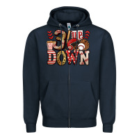 Navy three up three down baseball Zipper Hoodie - Jasminsmagicworld