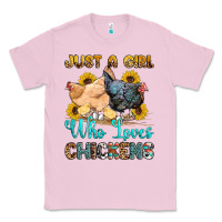 Bubblegum Pink just a girl who loves chickens Classic Tee - OliviaCreatesArt