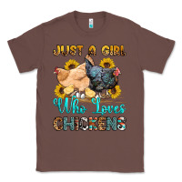 Chestnut just a girl who loves chickens Classic Tee - OliviaCreatesArt