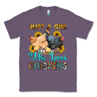 Lavender just a girl who loves chickens Classic Tee - OliviaCreatesArt