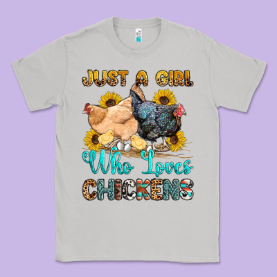 Just A Girl Who Loves Chickens Classic Tee Designed By Oliviacreatesart