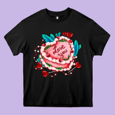 Valentines Day Cakes Olivia Creates Design Heavy Core Tee Designed By Oliviacreatesart