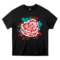 Black valentines day cakes olivia creates design Heavy Core Tee - OliviaCreatesArt