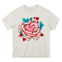 Cream valentines day cakes olivia creates design Heavy Core Tee - OliviaCreatesArt