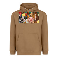 Toasted Coconut Farm animals with aztec Heavyweight Hoodie - RanaPortraitStore