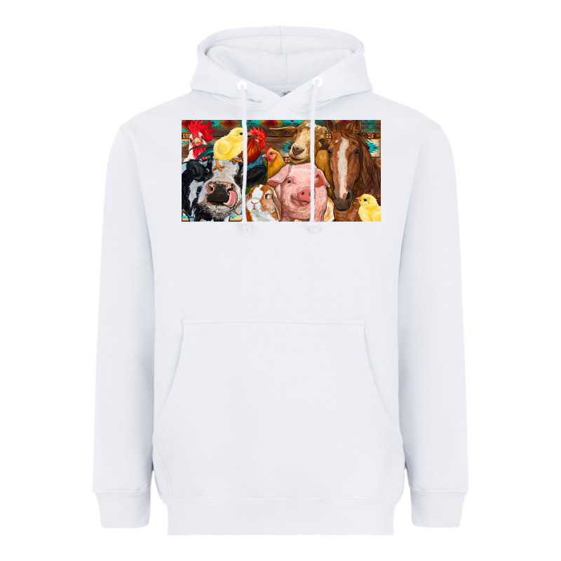 Farm Animals With Aztec Heavyweight Hoodie by RanaPortraitStore | Teevron