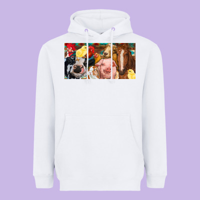 Farm Animals With Aztec Heavyweight Hoodie Designed By Ranaportraitstore