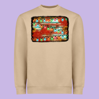 Christmas Serape Sunflower Background Heavyweight Sweatshirt Designed By Jasminsmagicworld