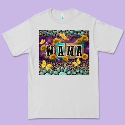 Mama With Sunflowers Premium Tee Designed By Fadigitalartstudio