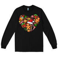 Black love Christmas  heart Long Sleeve Tee - CowhideDigitalArt