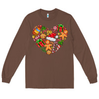Chestnut love Christmas  heart Long Sleeve Tee - CowhideDigitalArt