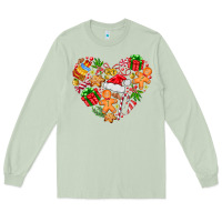 Matcha love Christmas  heart Long Sleeve Tee - CowhideDigitalArt