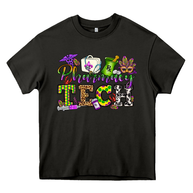 Mardi Gras Pharmacy Tech Heavy Core Tee by OliviaCreatesArt | Teevron