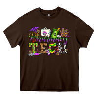 Chocolate Brown mardi gras pharmacy tech Heavy Core Tee - OliviaCreatesArt