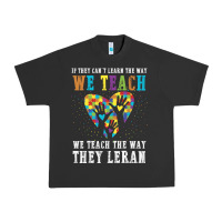 Pigment Black Autism Awareness Teacher Urban Heavy Tee - CowhideDigitalArt