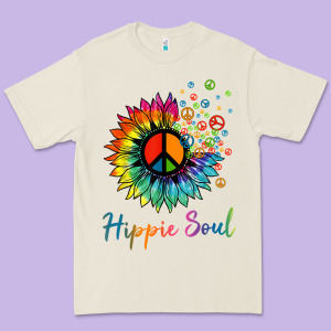 Daisy Peace Sign Hippie Soul Retro Hippie Flower Lovers T Shirt Premium Tee Designed By Baomotion