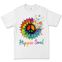 White daisy peace sign hippie soul retro hippie flower lovers t shirt Premium Tee - baoMotion
