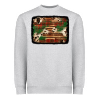 Heather Grey christmas buffalo plaid cowhide background Heavyweight Sweatshirt - Jasminsmagicworld