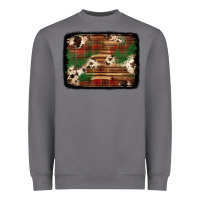 Storm christmas buffalo plaid cowhide background Heavyweight Sweatshirt - Jasminsmagicworld