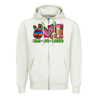 Oatmeal Heather But first cafecito y chismecito Zipper Hoodie - RanaPortraitStore