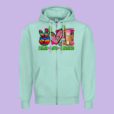 But First Cafecito Y Chismecito Zipper Hoodie Designed By Ranaportraitstore