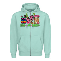 Seafoam But first cafecito y chismecito Zipper Hoodie - RanaPortraitStore