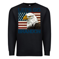 Black american bald eagle let's go brandon Premium Sweatshirt - Jasminsmagicworld