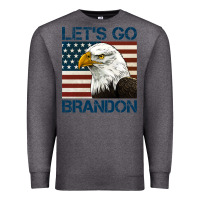 Charcoal Heather american bald eagle let's go brandon Premium Sweatshirt - Jasminsmagicworld