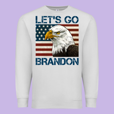 American Bald Eagle Let's Go Brandon Premium Sweatshirt Designed By Jasminsmagicworld