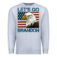 Heather Grey american bald eagle let's go brandon Premium Sweatshirt - Jasminsmagicworld