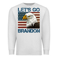 Oatmeal Heather american bald eagle let's go brandon Premium Sweatshirt - Jasminsmagicworld