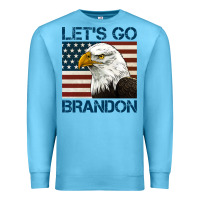 Ocean Blue american bald eagle let's go brandon Premium Sweatshirt - Jasminsmagicworld