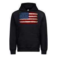 Black Distressed American Flag Urban Hoodie - Jasminsmagicworld