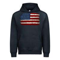 Navy Distressed American Flag Urban Hoodie - Jasminsmagicworld